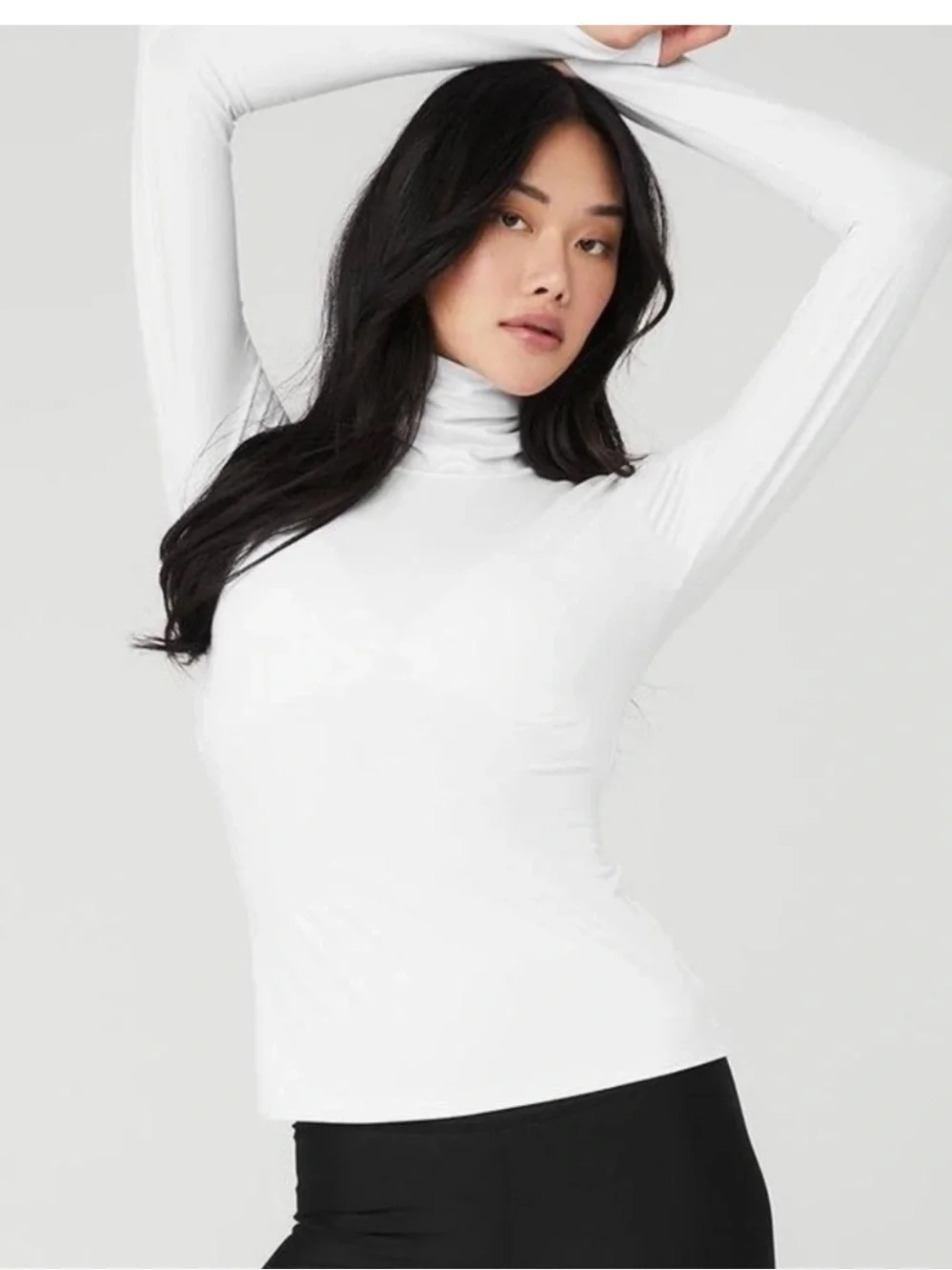 All Yoga Alosoft Turtleneck Shirt Long Sleeve Thumbholes